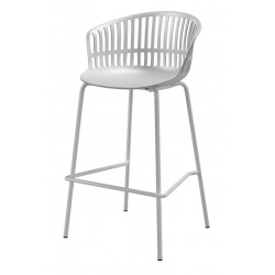 TABURETE AXEL DE POLIPROPILENO Y PATAS DE METAL