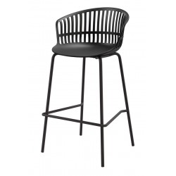 TABURETE AXEL DE POLIPROPILENO Y PATAS DE METAL