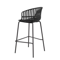 TABURETE AXEL DE POLIPROPILENO Y PATAS DE METAL