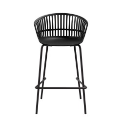 TABURETE AXEL DE POLIPROPILENO Y PATAS DE METAL