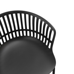 TABURETE AXEL DE POLIPROPILENO Y PATAS DE METAL