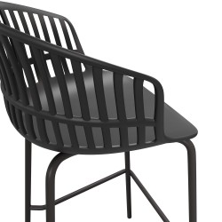 TABURETE AXEL DE POLIPROPILENO Y PATAS DE METAL