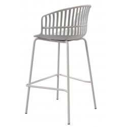 TABURETE AXEL DE POLIPROPILENO Y PATAS DE METAL