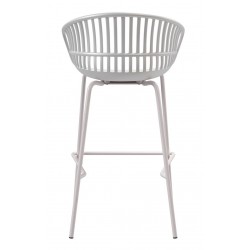 TABURETE AXEL DE POLIPROPILENO Y PATAS DE METAL