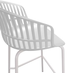 TABURETE AXEL DE POLIPROPILENO Y PATAS DE METAL