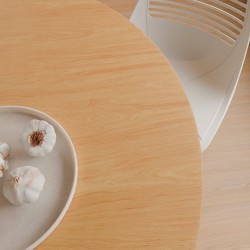 MESA MODERNA DAISY DE MADERA Y METAL