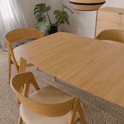 SILLA TAPIZADA RINA DE MADERA DE NOGAL