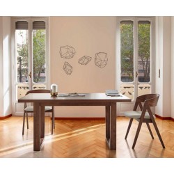 SILLA TAPIZADA RINA DE MADERA DE NOGAL