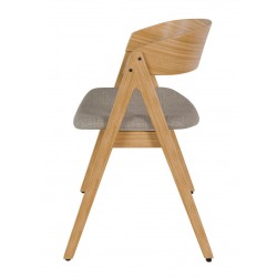 SILLA TAPIZADA RINA DE MADERA DE NOGAL