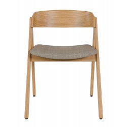 SILLA TAPIZADA RINA DE MADERA DE NOGAL