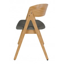 SILLA TAPIZADA RINA DE MADERA DE NOGAL