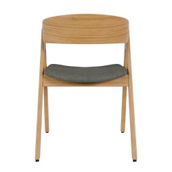 SILLA TAPIZADA RINA DE MADERA DE NOGAL