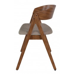 SILLA TAPIZADA RINA DE MADERA DE NOGAL