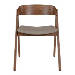 SILLA TAPIZADA RINA DE MADERA DE NOGAL