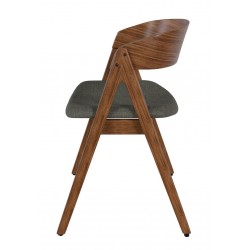 SILLA TAPIZADA RINA DE MADERA DE NOGAL