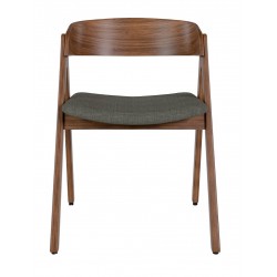 SILLA TAPIZADA RINA DE MADERA DE NOGAL