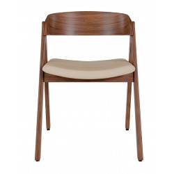 SILLA TAPIZADA RINA DE MADERA DE NOGAL