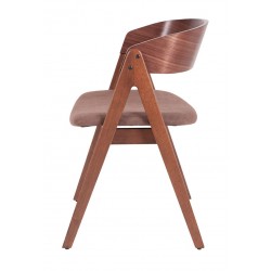 SILLA TAPIZADA RINA DE MADERA DE NOGAL