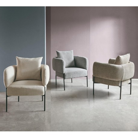 BUTACA CON BRAZOS AGADIR EN TEJIDO 100% POLIESTER