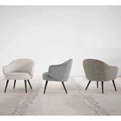 BUTACA CON BRAZOS MACAO CON DISEÑO CURVILINEO