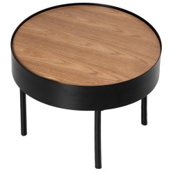 MESA AUXILIAR ANDREW DE CHAPA ROBLE Y METAL