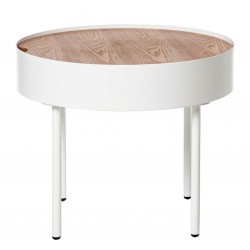 MESA AUXILIAR ANDREW DE CHAPA ROBLE Y METAL