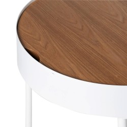 MESA AUXILIAR ANDREW DE CHAPA ROBLE Y METAL