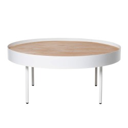 MESA DE CENTRO BILL DE CHAPA ROBLE Y METAL