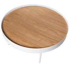 MESA DE CENTRO BILL DE CHAPA ROBLE Y METAL