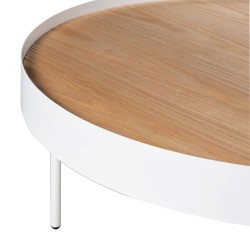 MESA DE CENTRO BILL DE CHAPA ROBLE Y METAL