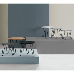 MESAS DE CENTRO FABIO-NERO REDONDAS