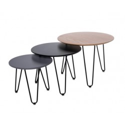 MESAS DE CENTRO FABIO-NERO REDONDAS