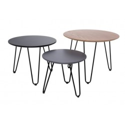 MESAS DE CENTRO FABIO-NERO REDONDAS