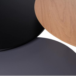 MESAS DE CENTRO FABIO-NERO REDONDAS