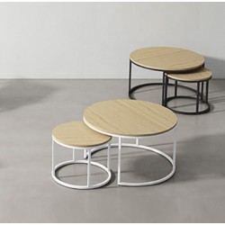 JUEGO DE MESA DE CENTRO ADRIANO REDONDAS