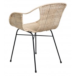 SILLA DE RATAN ALLEGRA CON BRAZOS