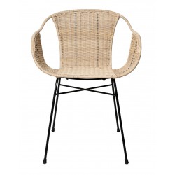 SILLA DE RATAN ALLEGRA CON BRAZOS