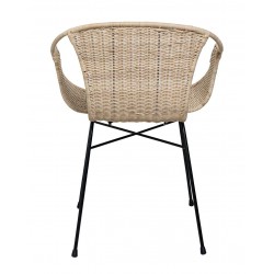 SILLA DE RATAN ALLEGRA CON BRAZOS