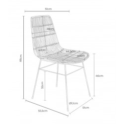 SILLA LIONA DE RATAN TRENZADO