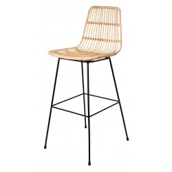 TABURETE GUIDO DE RATAN TRENZADO