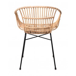 SILLA CON BRAZOS NANCY DE RATAN TRENZADO