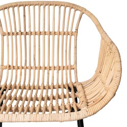 TABURETE CON BRAZOS GIAN DE RATAN TRENZADO