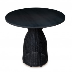 MESA DE TECA CHIARA CON EL PIE DE RATAN