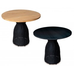 MESA DE TECA CHIARA CON EL PIE DE RATAN