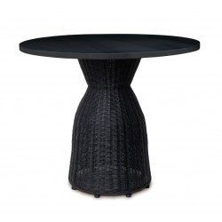 MESA DE TECA CHIARA CON EL PIE DE RATAN