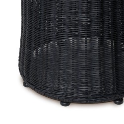 MESA DE TECA CHIARA CON EL PIE DE RATAN