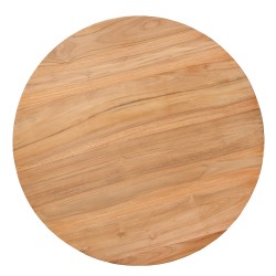 MESA DE TECA CHIARA CON EL PIE DE RATAN