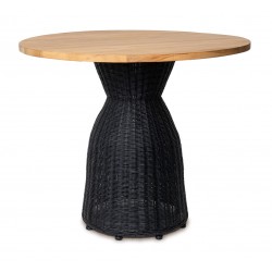 MESA DE TECA CHIARA CON EL PIE DE RATAN