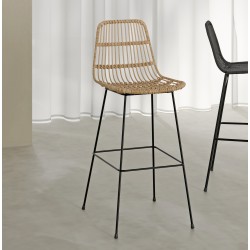 TABURETE GUIDO DE RATAN TRENZADO
