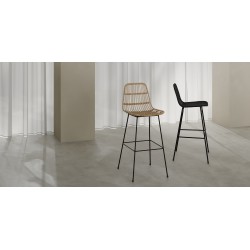 TABURETE GUIDO DE RATAN TRENZADO